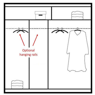 Sliding Wardrobe - BROADLAND 2 Door Mirrored Wardrobe Black 203cm