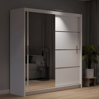 Broadland 2-door sliding wardrobe with mirrored front