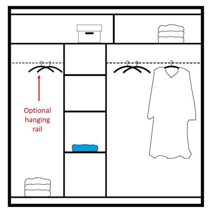 Broadland 203cm 2-Door Mirrored Sliding Wardrobe – Black – product image 17