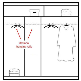Sliding Wardrobe - MAIDSTONE 2 Door Wardrobe Brown 203cm