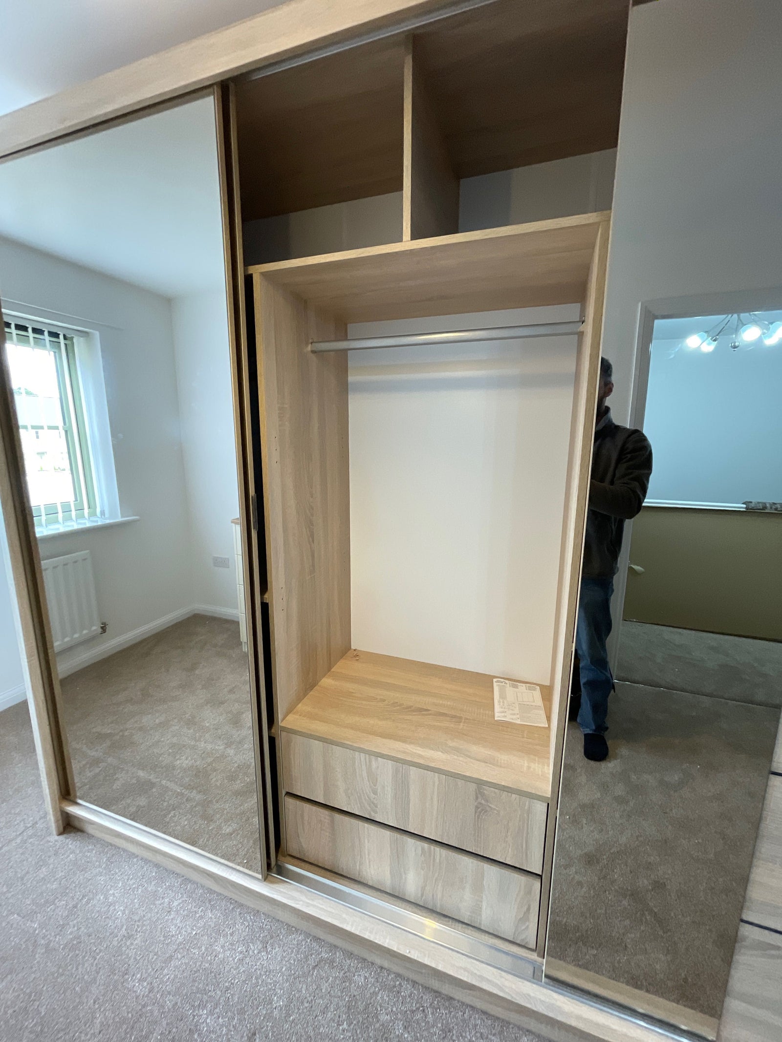 Luzern 250cm 3-Door Mirrored Sliding Wardrobe – Sonoma Oak – product image 14