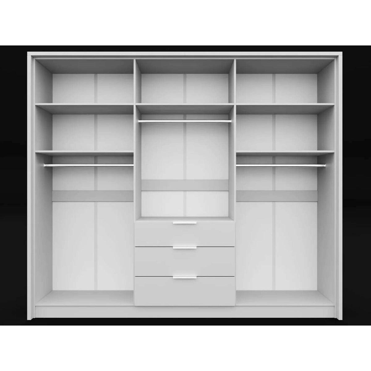 Stafford 255cm 6-Door Wardrobe - White — view 2