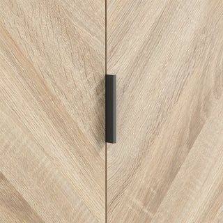 Stockholm Wooden Wardrobe With 2 Doors 2 Drawers In Sonoma Oak
