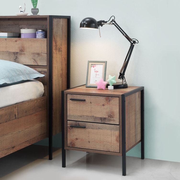 Stretton 2 Drawer Nightstand - Rustic Oak - image 1