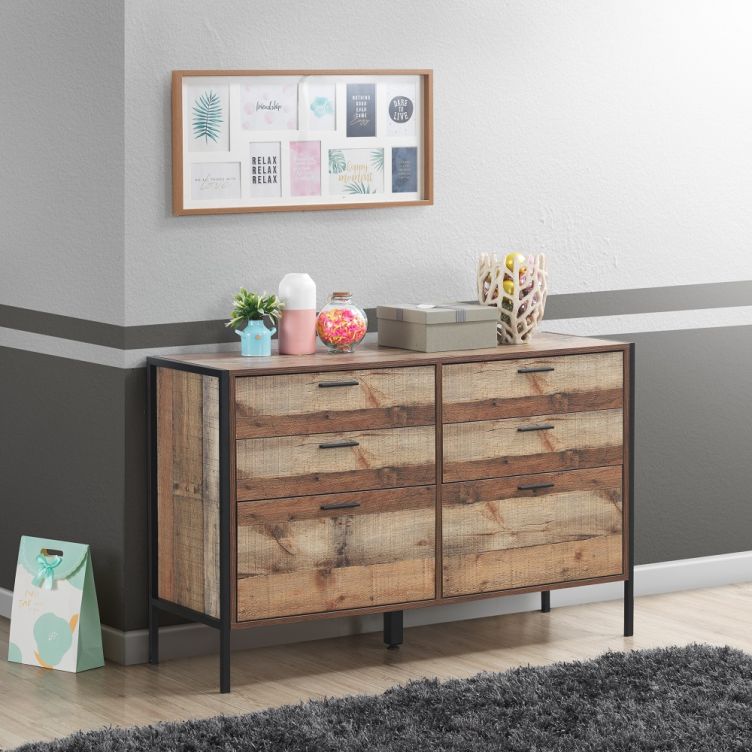 Stretton 6 Drawer Chest - Rustic Oak - image 1