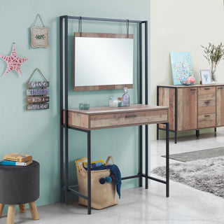 Stretton Dressing Table with Mirror - Rustic Oak - image 1