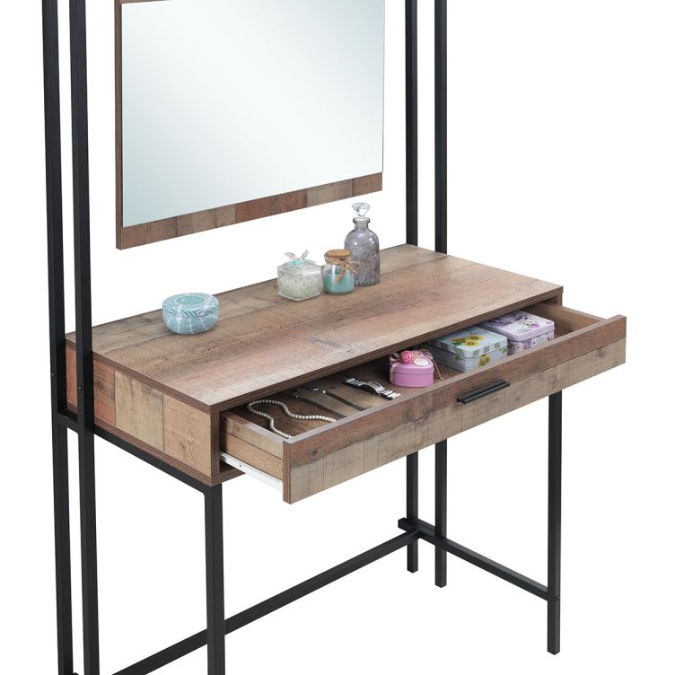 Stretton Dressing Table with Mirror - Rustic Oak - image 6