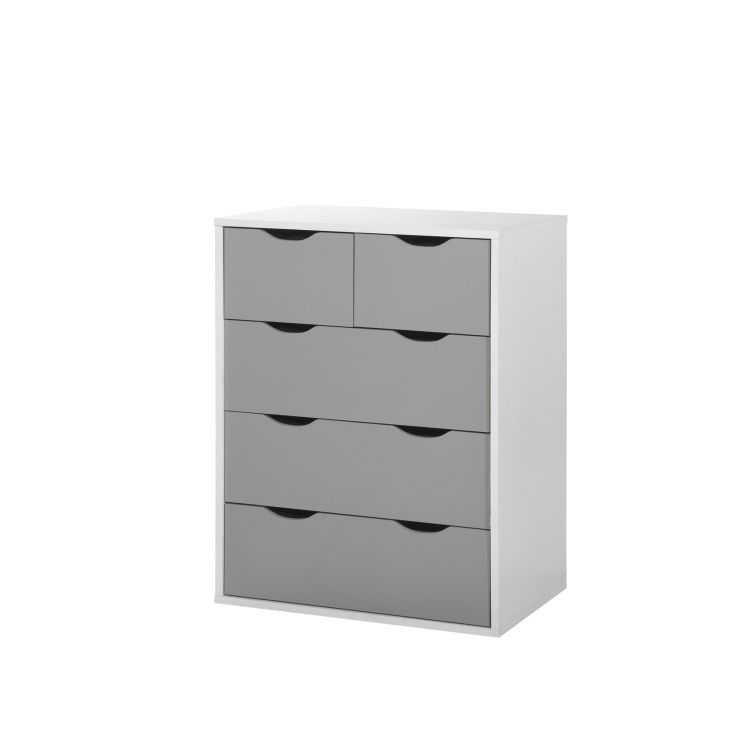 Alton 3+2 Drawer Chest - White & Grey - image 4