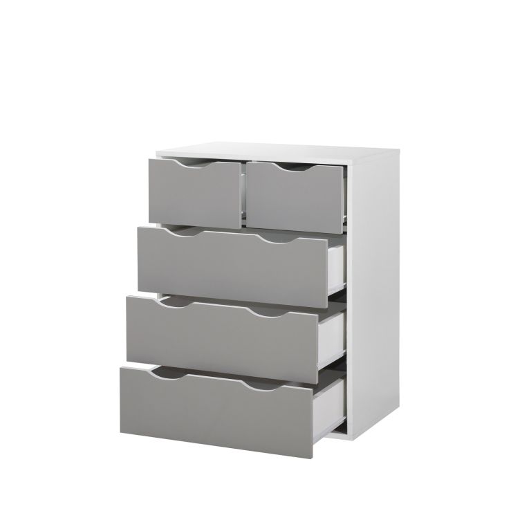 Alton 3+2 Drawer Chest - White & Grey - image 5