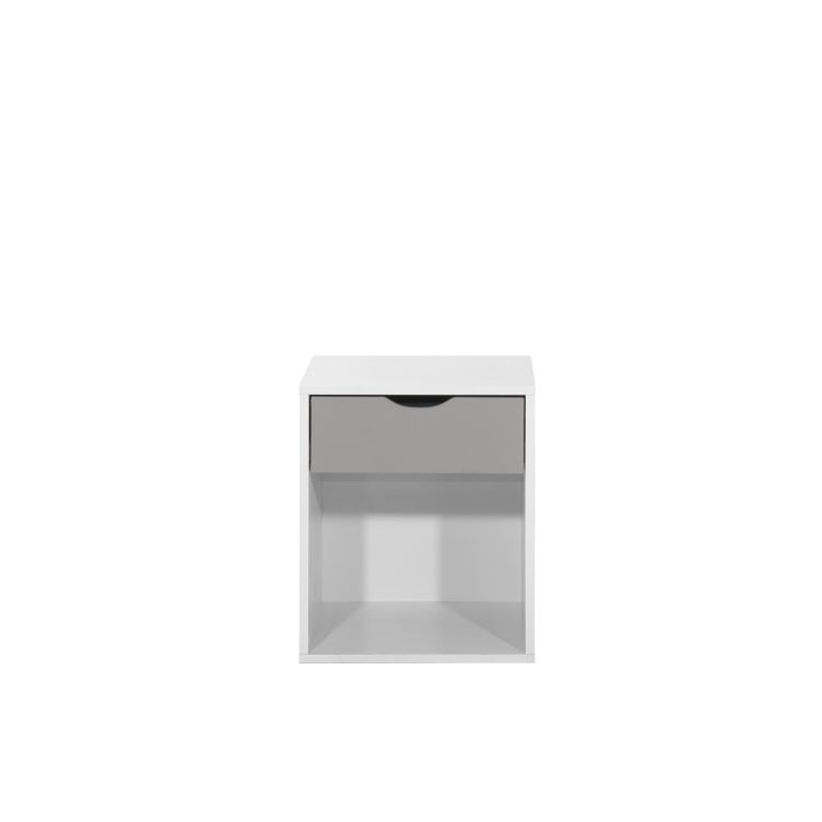Alton 1 Drawer Nightstand - White & Grey - image 4