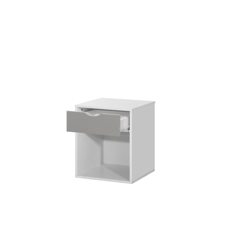 Alton 1 Drawer Nightstand - White & Grey - image 5