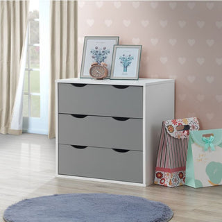 Alton 3 Drawer Chest - White & Grey - image 1
