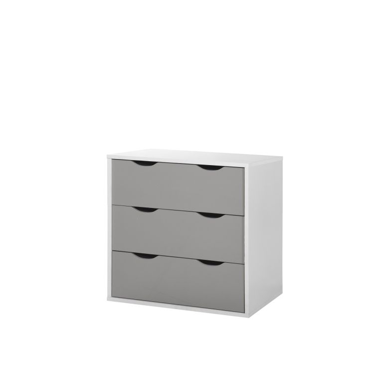 Alton 3 Drawer Chest - White & Grey - image 3