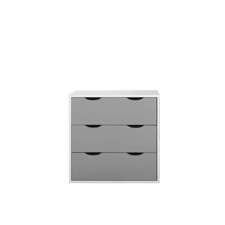 Alton 3 Drawer Chest - White & Grey - image 4