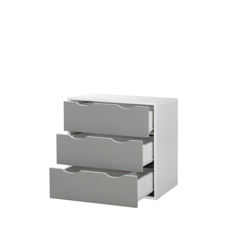 Alton 3 Drawer Chest - White & Grey - image 5