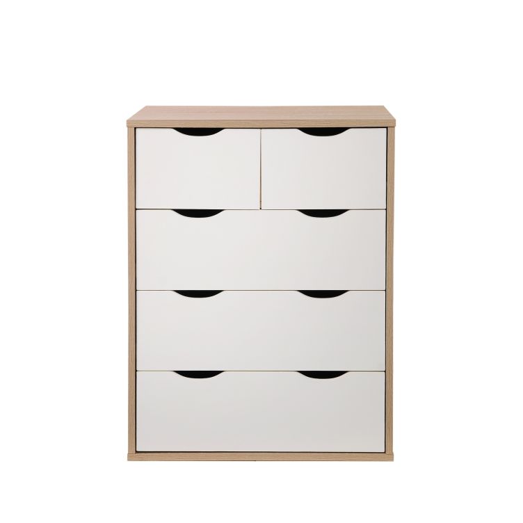 Alton 3+2 Drawer Chest - Sonoma Oak & White - image 3