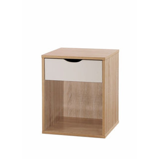 Alton 1 Drawer Nightstand - Sonoma Oak & White - image 1