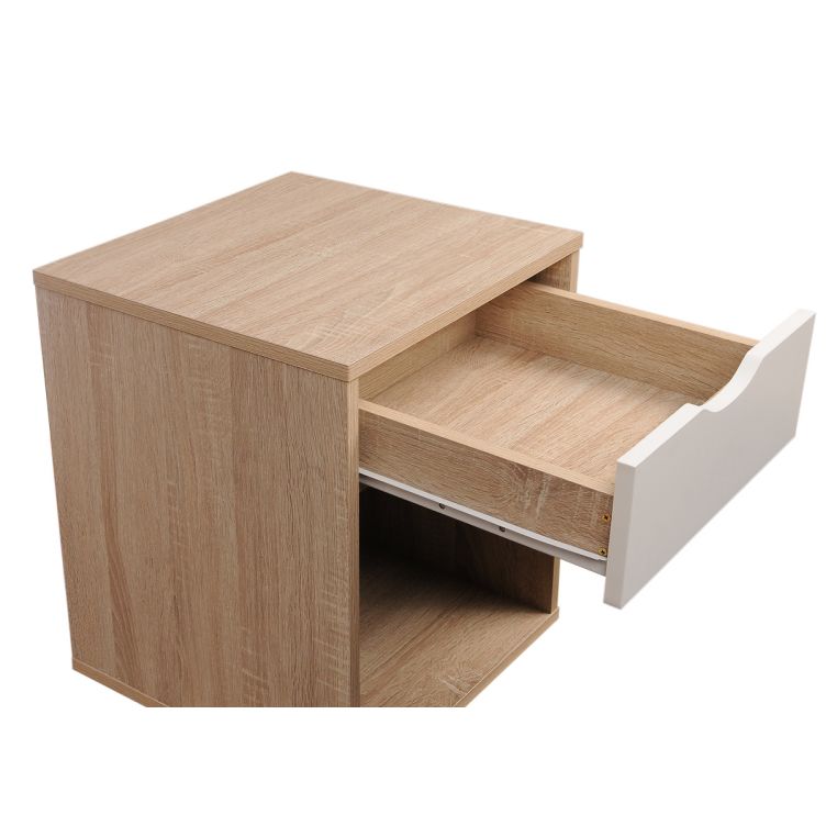 Alton 1 Drawer Nightstand - Sonoma Oak & White - image 4