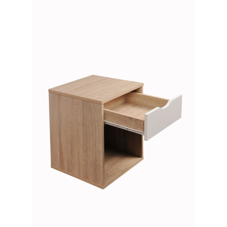 Alton 1 Drawer Nightstand - Sonoma Oak & White - image 5