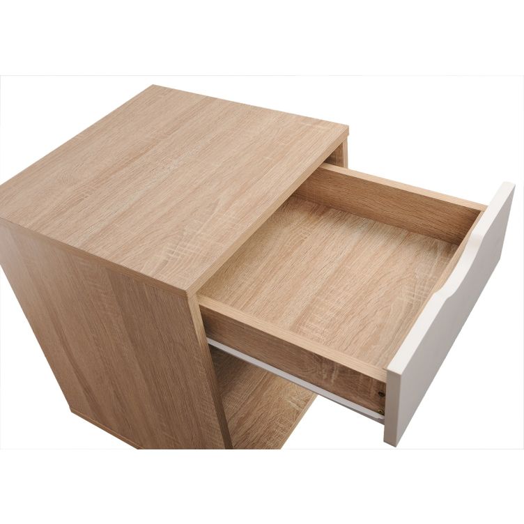 Alton 1 Drawer Nightstand - Sonoma Oak & White - image 6