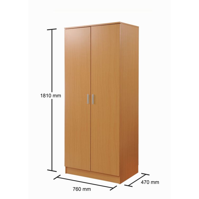 Rio Costa 2 Door Wardrobe – Beech – image 2