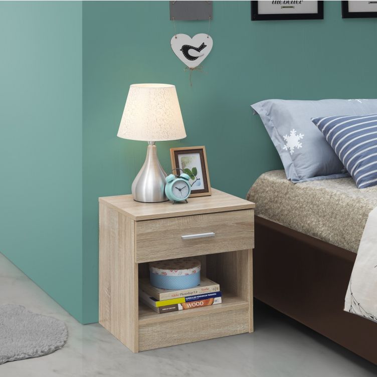 Rio Costa 1 Drawer Nightstand - Sonoma Oak - image 1