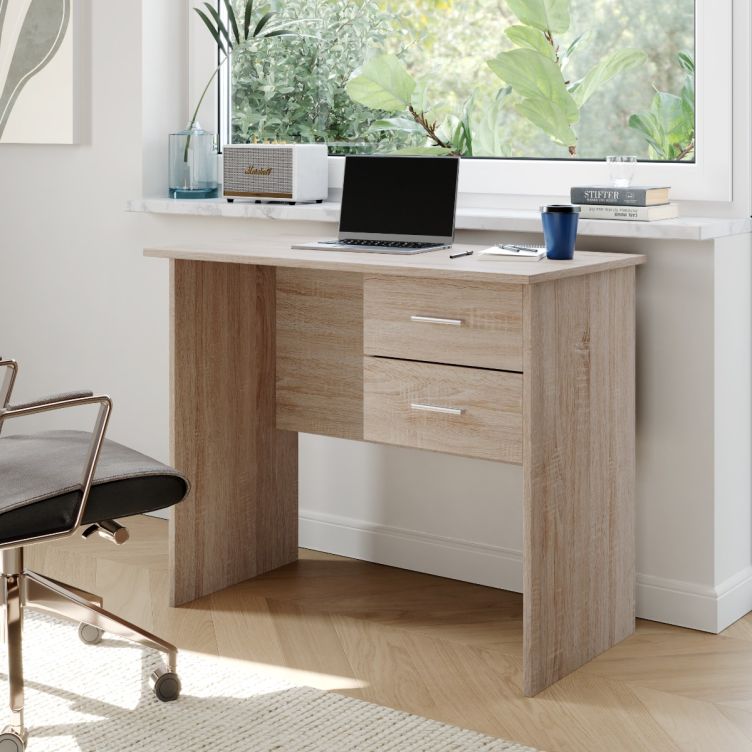 Rio Costa 2 Drawer Desk - Sonoma Oak - image 2