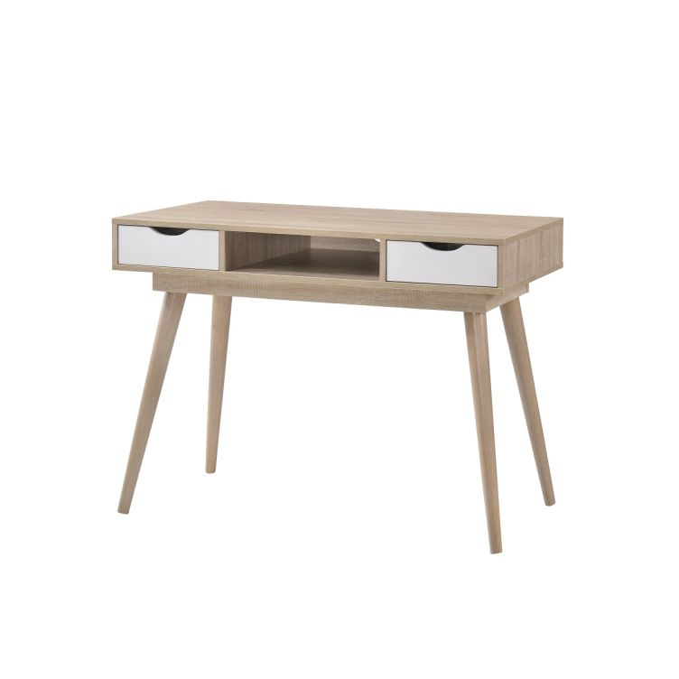 Alford 2 Drawer Desk - Sonoma Oak & White - image 3