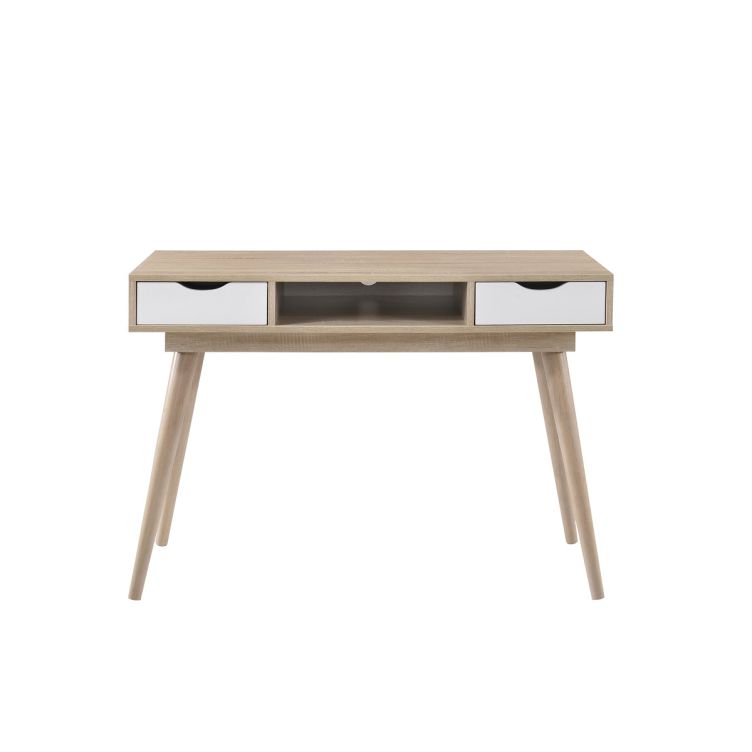 Alford 2 Drawer Desk - Sonoma Oak & White - image 4