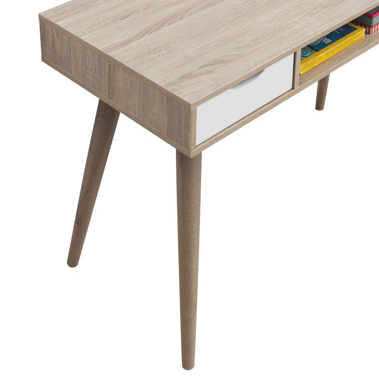 Alford 2 Drawer Desk - Sonoma Oak & White - image 6