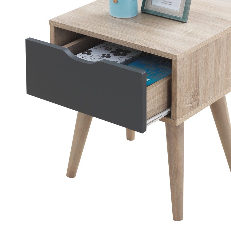 Alford 1 Drawer Lamp Table - Sonoma Oak & Grey - image 7