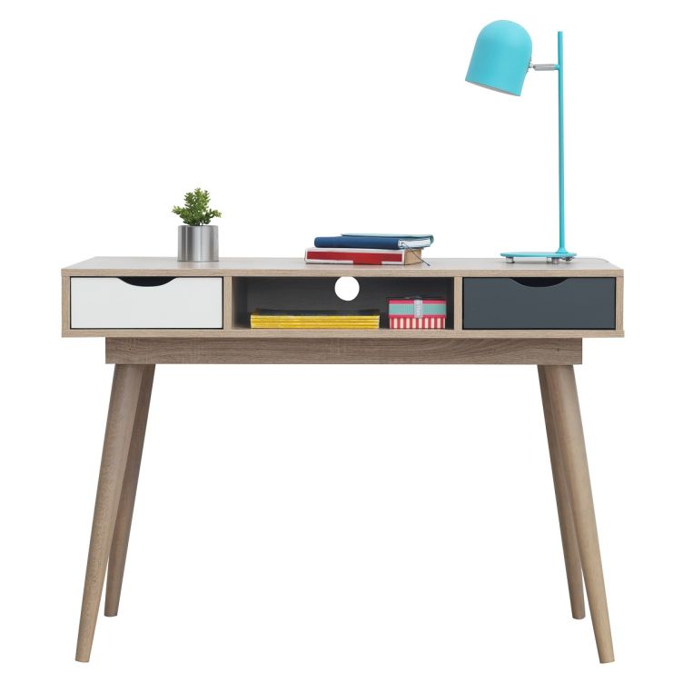 Alford 2 Drawer Desk - Sonoma Oak & Grey - image 5
