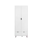 Pulford 2 Door 2 Drawer Wardrobe – White – image 4