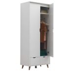 Pulford 2 Door 2 Drawer Wardrobe – White – image 6