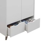 Pulford 2 Door 2 Drawer Wardrobe – White – image 7