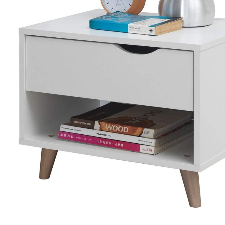 Pulford 1 Drawer Nightstand - White - image 5
