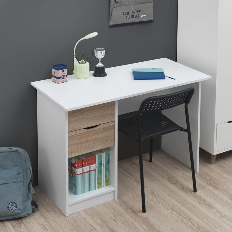 Pulford 2 Drawer Desk - White - image 1