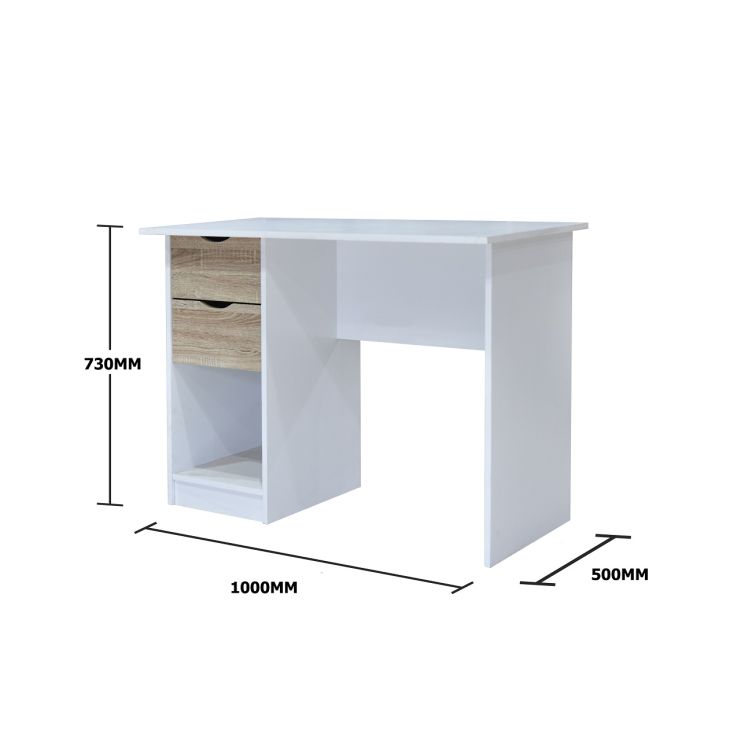 Pulford 2 Drawer Desk - White - image 2