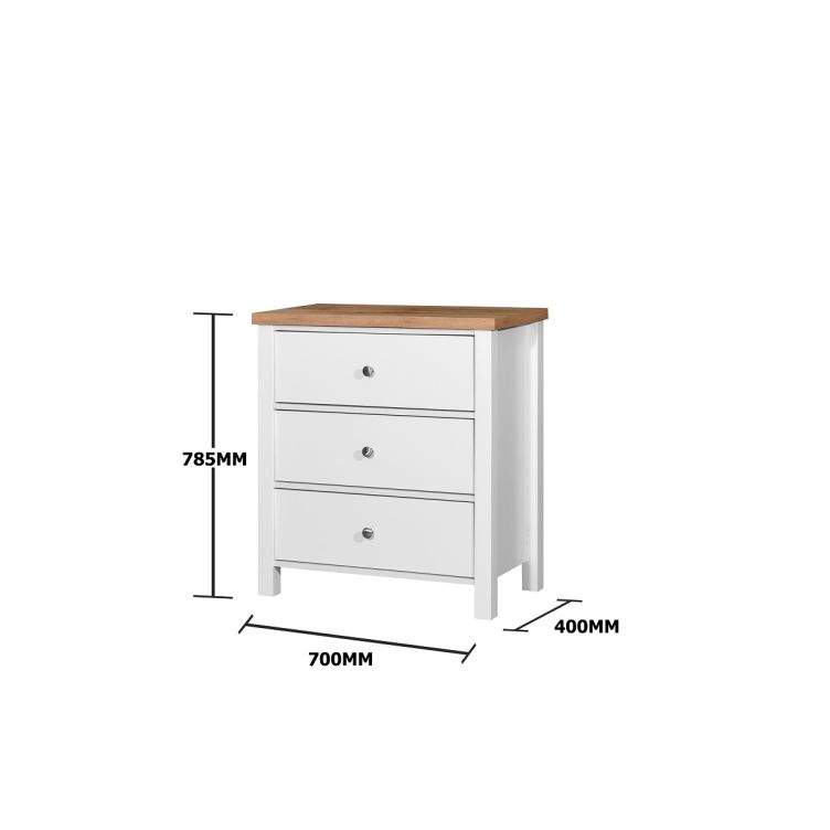 Astbury 3 Drawer Chest - White & Oak - image 2