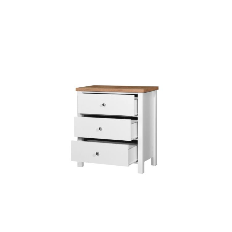 Astbury 3 Drawer Chest - White & Oak - image 5