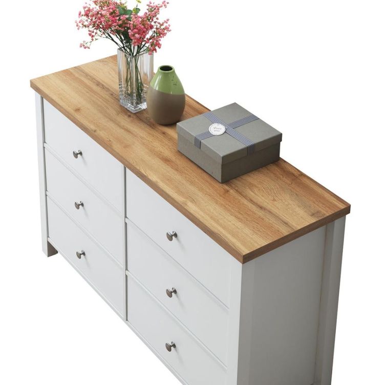 Astbury 6 Drawer Chest - White & Oak - image 6