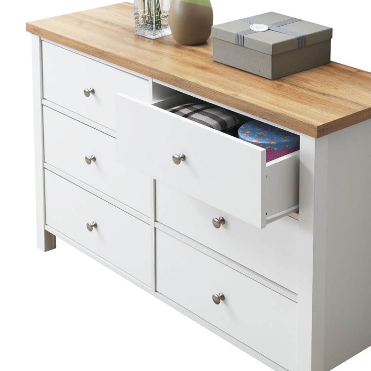 Astbury 6 Drawer Chest - White & Oak - image 7