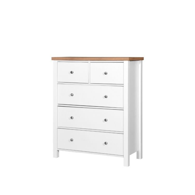 Astbury 3+2 Drawer Chest - White & Oak - image 3