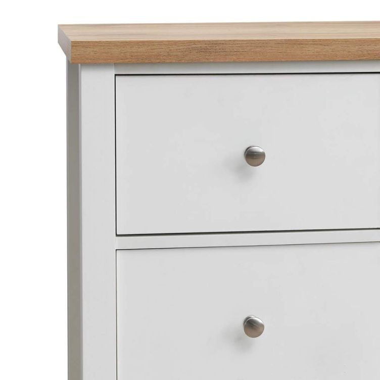 Astbury 3+2 Drawer Chest - White & Oak - image 6