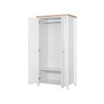 Astbury 2 Door Wardrobe – White & Oak – image 4