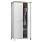 Astbury 2 Door Wardrobe – White & Oak – image 5