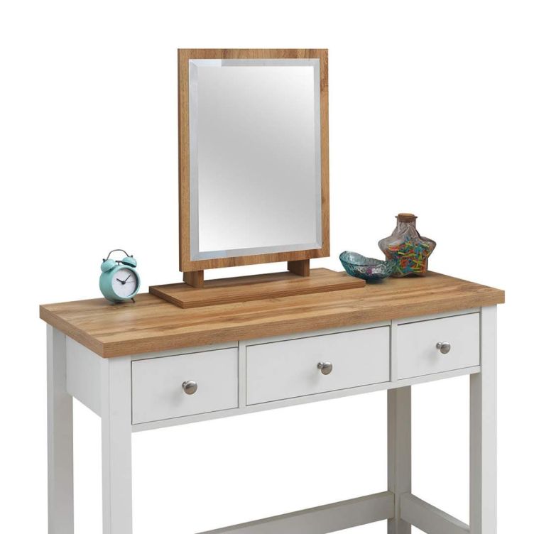 Astbury 3 Drawer Dressing Table - White & Oak - image 10