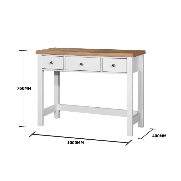 Astbury 3 Drawer Dressing Table - White & Oak - image 2