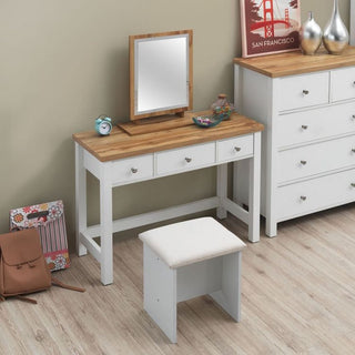 Astbury Cushioned Dressing Table Stool - White - image 1