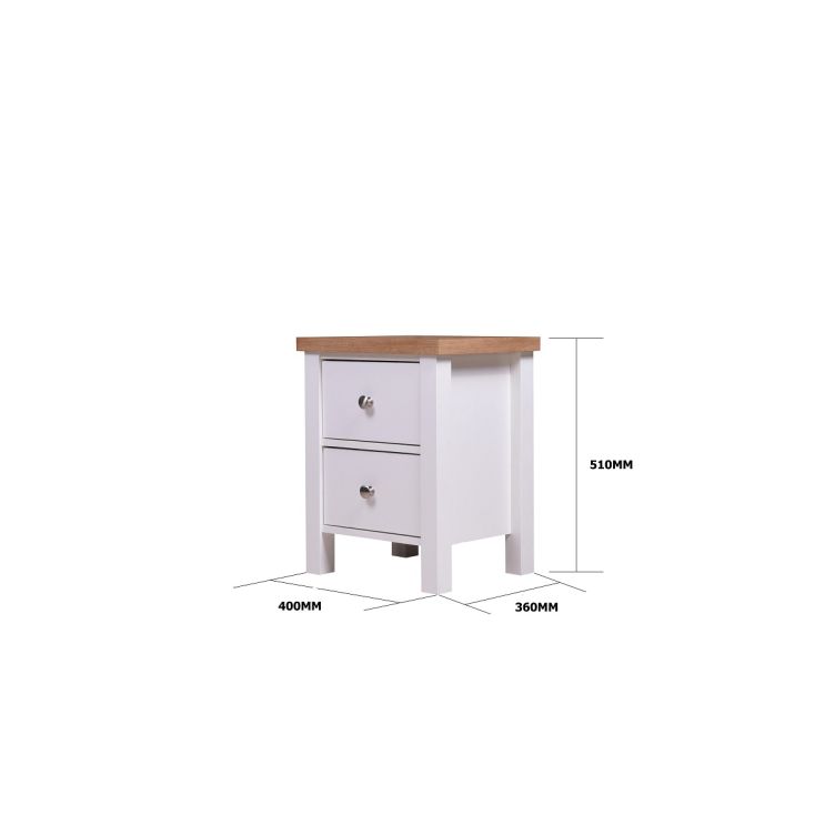 Astbury 2 Drawer Nightstand - White & Oak - image 2